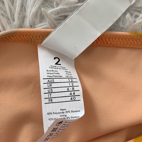 NWT Zimmerman Mae tie shoulder bikini set in swirl sz 2 (6-8) - Picture 9 of 11